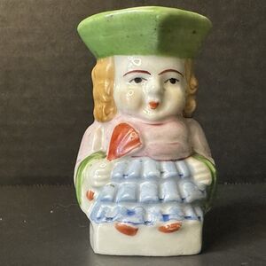 Mini Creamer Colonial Woman Occupied Toby style Japan Coffee / Tea Creamer VTG
